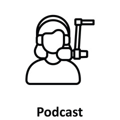 Podcast Vector Icon which can easily modify or edit