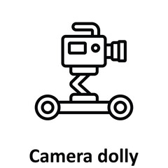 Camera dolly Vector Icon which can easily modify or edit
