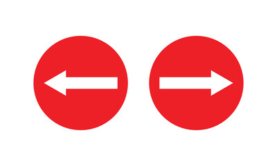 Turn Right and Left Arrow Icon Vector. Back and Next Sign Symbol .Vector Illustration .EPS 10 .