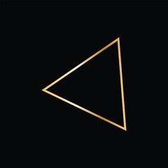 Luxury golden triangle frame line design  shape triangle gold design template .Vector Illustration .EPS 10 . 