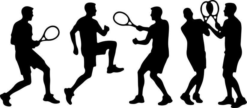 Tennis Player Silhouette Bundle