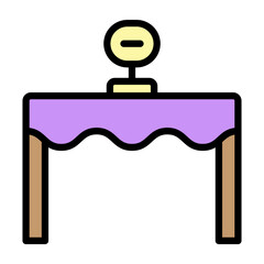 Table Reservation Vector Filled Icon Design