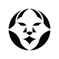 lion face vector logo silhouette.