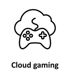 Cloud gaming Vector Icon which can easily modify or edit