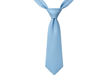 Isolated Light Blue Necktie on White Background