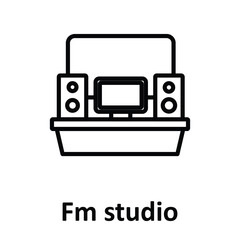 Fm studio Vector Icon which can easily modify or edit