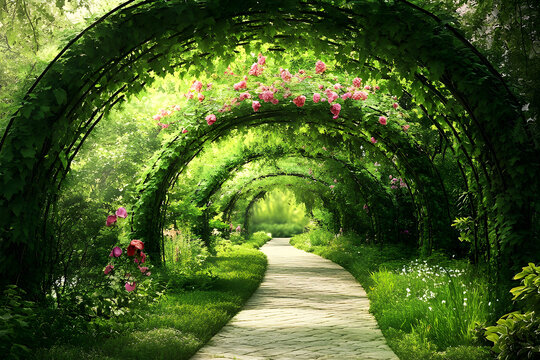 Lush Green Archway Over a whe we comes to over home ,it depicts welcome to home like