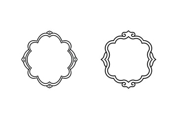 Ornate decorative frames with swirling flourishes vector