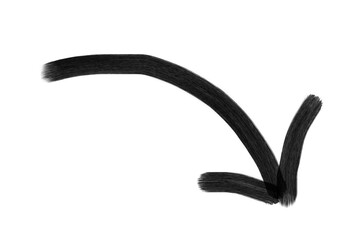 Curved Pointer Black Arrow Direction Symbol Interface on Transparent Background PNG