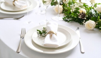 Fine Dining Plate with Minimalist Garnish and Elegant Plating 