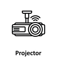 Projector Vector Icon which can easily modify or edit