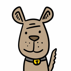 cartoon dog on a white background