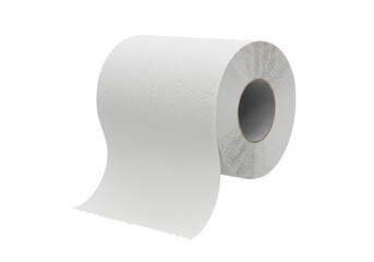 Isolated White Toilet Paper Roll Clean Hygiene Product