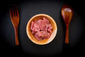 raw meat on a plate