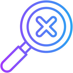 Obraz premium Failed search icon for audit, business, website, application, printing, document, poster design, etc