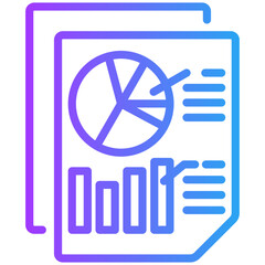 Business report icon for audit, business, website, application, printing, document, poster design, etc