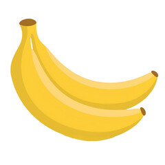 黄色いバナナのシンプルなイラスト