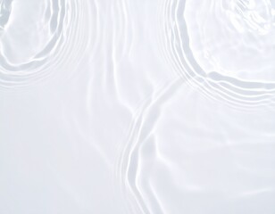 水面に広がる波紋の背景素材　ホワイト　清潔感　ナチュラル　美容系