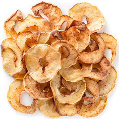 Crispy Dried Apple Slices Piled Together