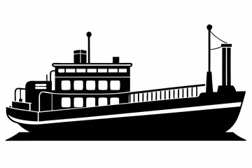 Obraz premium vector illustration of a ship