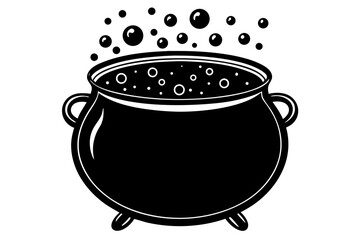 cauldron with bubbles vector
