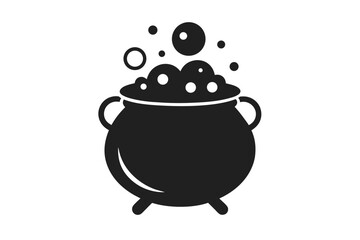 cauldron with bubbles vector