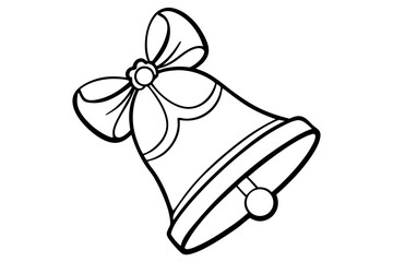 black and white christmas bell 