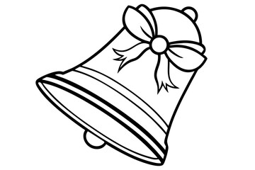 hand drawn christmas bell