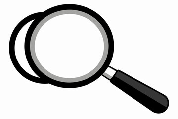 vector magnifying glass isolated on white background
