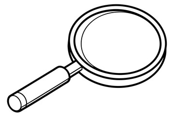 vector magnifying glass isolated on white background