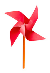 red pinwheel isolated on white background