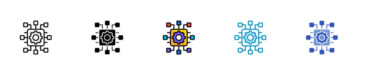 Digital Transformation  Icon Set Multiple Style Collection