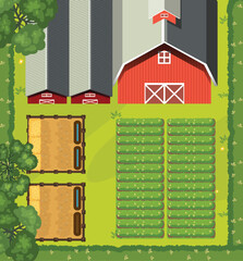 Aerial View of a Vibrant Farm