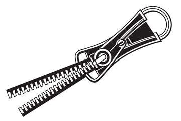 Obraz premium vector zipper silhouette isolated on white