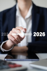 2025 transition to 2026 loading progress bar growth innovation future development plan goal...
