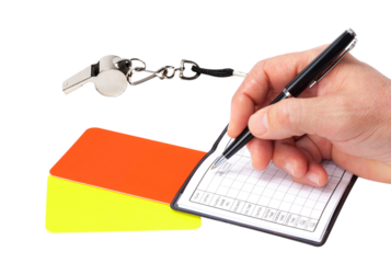 Referee Hand and Accessories Isolated