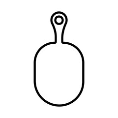 Kitchen board vector icon. Serving Board illustration sign. Meat board symbol or logo.