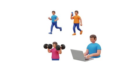 Person doing exercises and activities