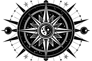 compass rose vector