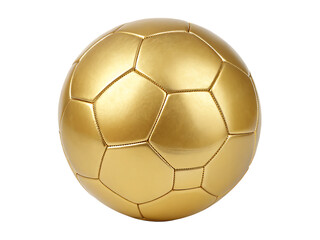 gold soccer ball  luxury sports on white isolated on white background PNG, AI GENERATED