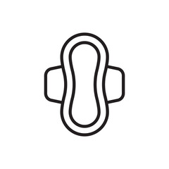 sanitary pad icon outline editable stroke eps © Pankaj