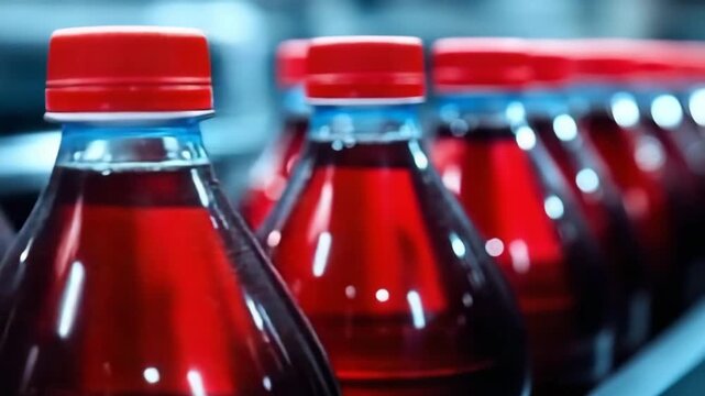Red objects closeup
