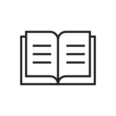 open book icon outline editable stroke line drawing eps