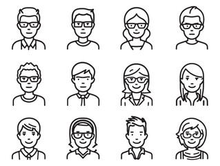 User Profile Ultra Minimalist 2D Line Art 