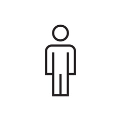 person standing group icon outline editable stroke line drawing eps