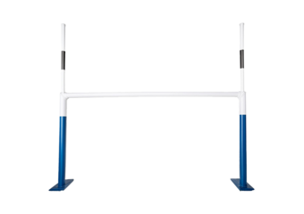 3D rendering of white empty football gates, isolated on a transparent or white background