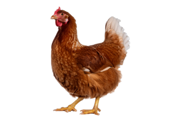 Digital AI electronic brain made from metallic isolated on a transparent or white background.