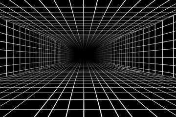 Perspective grid tunnel