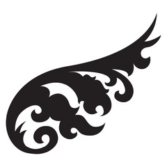 tribal tattoo design with wings