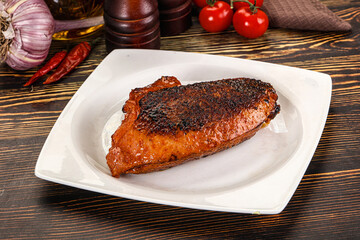 Roasted duck breast in cherry